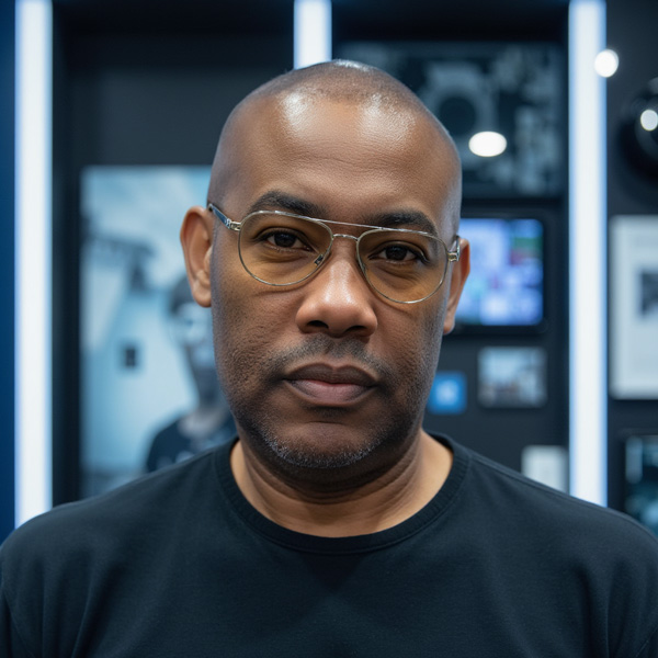 Phot of Marc Esannason, Founder + Creative Director for Globol Spin Inc. and Making A Brand Co.